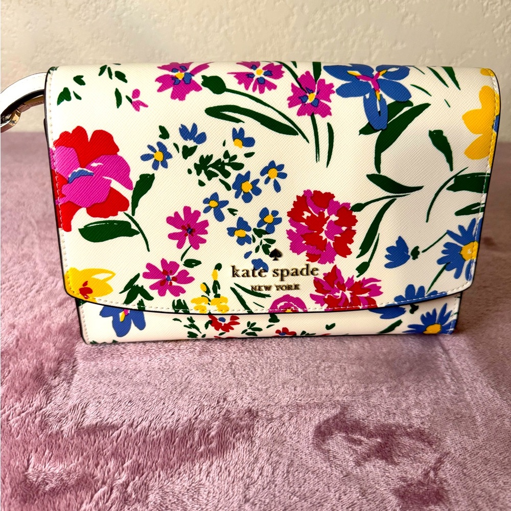 Kate Spade New York Medium Carson Crossbody Shoulder Bag (Garden Bouquet)